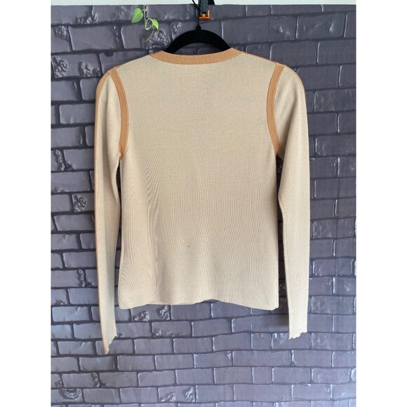 Women's Chloe Coral Pink V Neck Cashmere and Silk Cardigan With Pockets XS - Picture 4 of 7